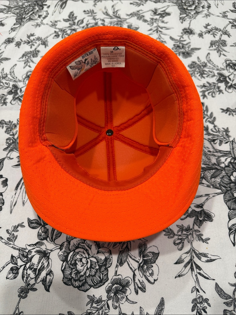 High-Visibility Orange Men's 80’s vintage Hat from Duck Bay - Picture 5 of 11